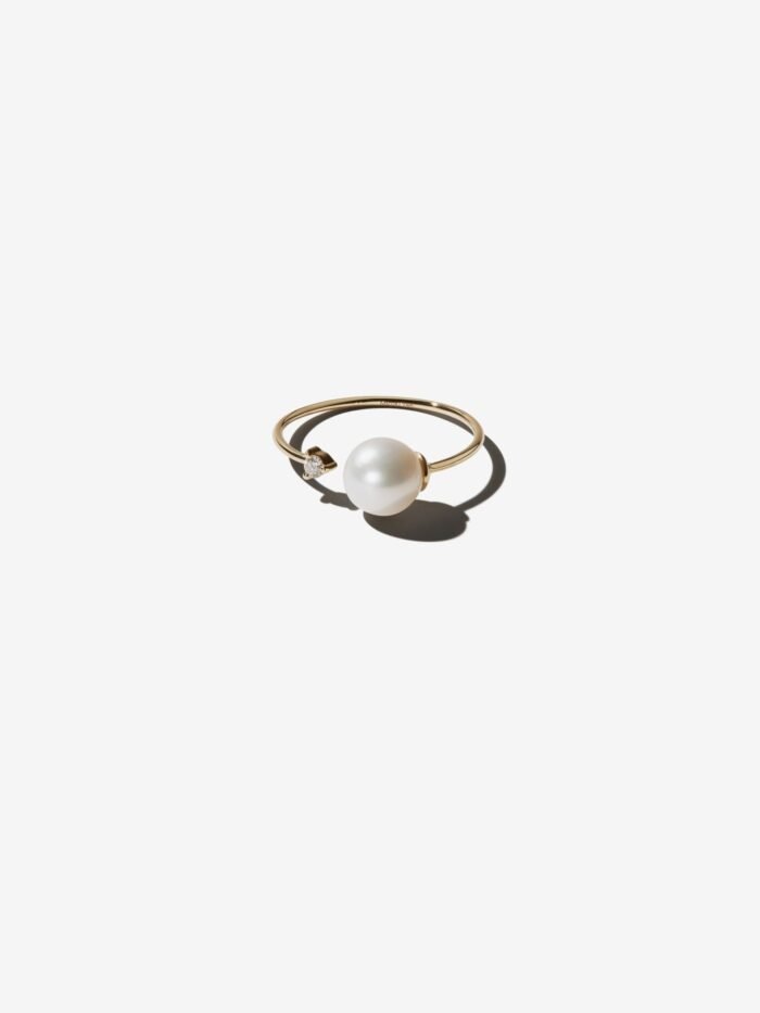 Custom Pearl Ring for Women, French Niche Design, Elegant Luxury Adjustable Band, Minimalist High-End Jewelry Gift - 图片 1