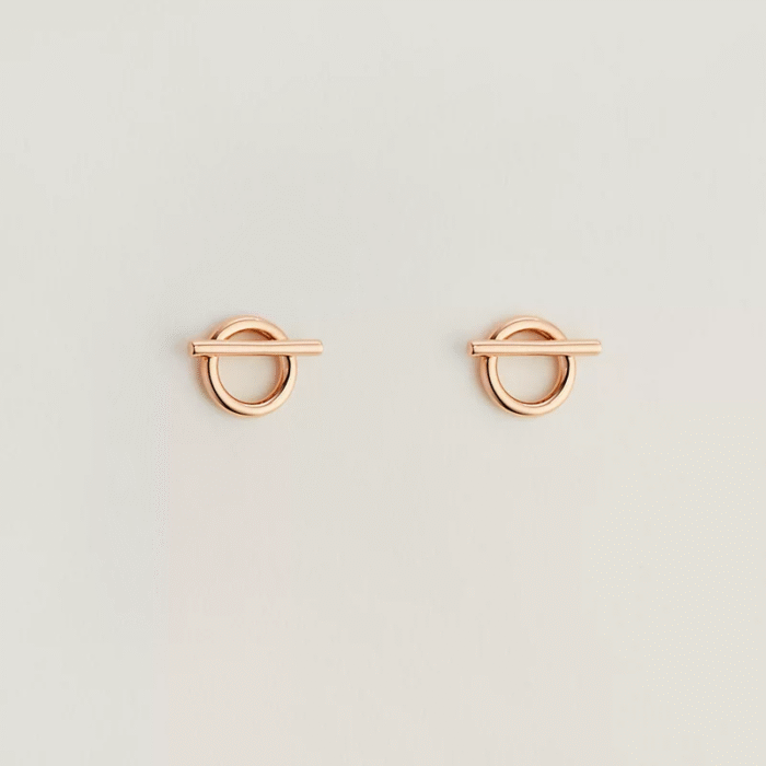 Custom Gold Earrings for Women, French Niche Design, Elegant Luxury Studs, Minimalist High-End Jewelry Gift - 图片 1